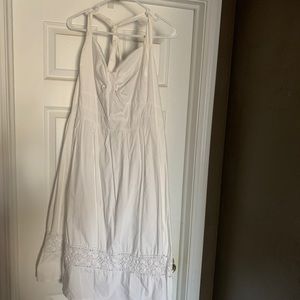 Summer white dress with straps